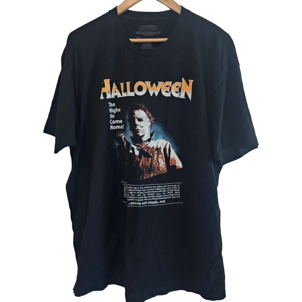 Halloween Michael Myers T-Shirt Mens 2X Black Horror Scary Movie Grunge Skater